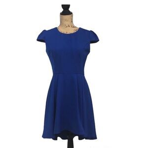 ina fit and flare cobalt blue dress